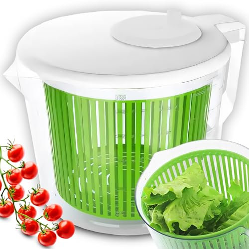 Retoo Essoreuse à salade avec passoire et couvercle, capacité : 2,5 l, Saladier, séchoir à salade, pour laver et sécher la salade, les légumes et les fruits, ustensile de cuisine, en plastique, sans