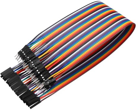 sourcing map Male to Female 40Pin Breadboard Jumper Wire 2.54mm Pitch Ribbon Cable 30cm Long Electronics Breadboard Ribbon Cables for Breadboard Electronic Projects Pack of 1