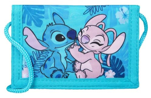 Lilo & Stitch - Monedero para niños (9 x 13 cm, con cremallera)