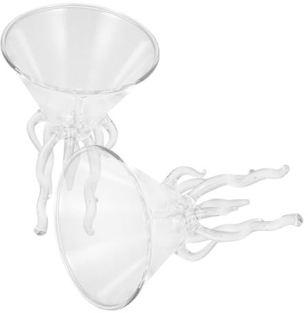 UKCOCO 2pcs Creative Cocktail Glass Set Mojito and Martini Glasses Crystal Glassware for Party Drinking and Home Use
