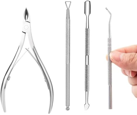 Pinza per Cuticole Taglia Cuticole Professionale Spingi Cuticole Professionale a Doppia Testa (B(4 Unité))