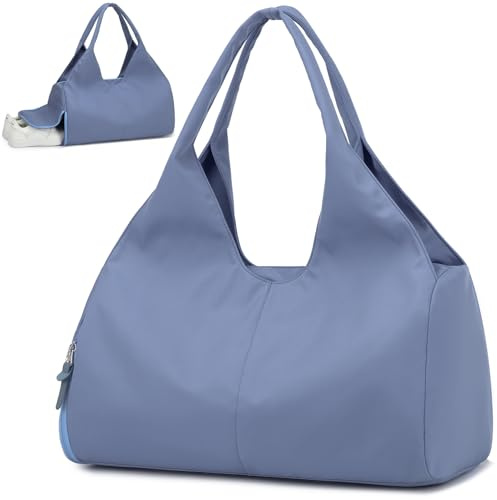 BlesMaller Reisetasche Sporttasche Damen Handgepäck mit Schuhfach & Nassfach Trainingstasche kleine Sport Tasche für Gym Yoga Sauna Schwimmen (Blau)