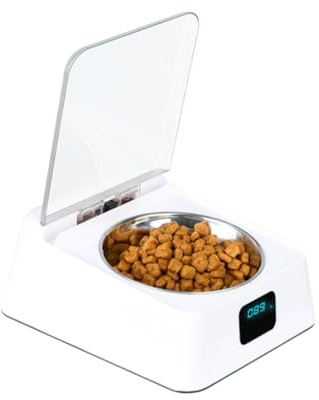 HAPINARY Automatischer Infrarot Futterautomat Mit Großer Kapazität Und Rutschfestem Boden Für Katzen Und Hunde Geruchsneutral Und Sichere Fütterung Im Haushalt