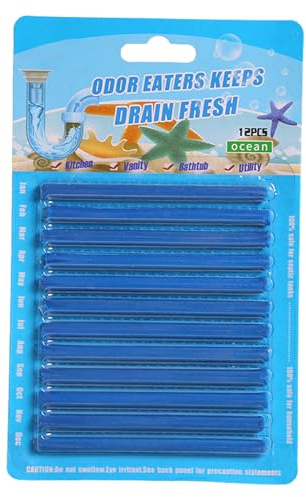 4 Beutel Abflussreiniger Sticks, 48 Abfluss Sticks, Value Pack Abflussreiniger,Kraftvolle Abfluss Geruchskiller, Abflusss Geruchsstopp, Kraftvolle Geruchskiller Abflusss Duft Geruchsstopper