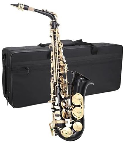 Saxophonsets Schwarzes Altsaxophon Aus Messing In Es-Dur Geeignet Für Anfänger Inklusive Zubehör