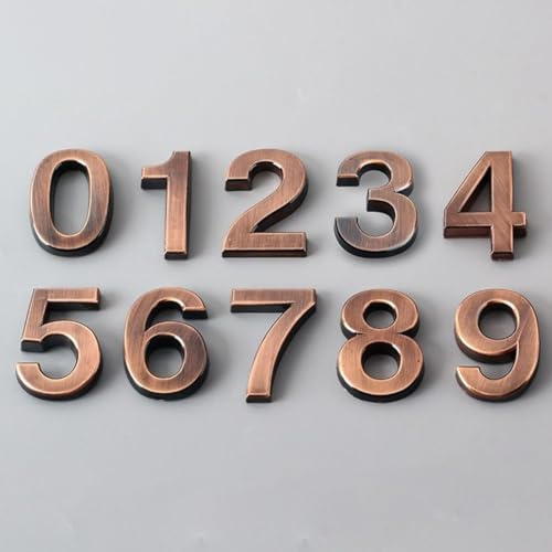 House Number Door Plate Sign with Glossy 3D Numbers for Outdoor Use on Hotel Rooms, Apartments, Offices, and Mailboxes in ABS Resin (1)