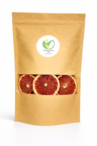 COSI NATURALE 100% Pompelmo rosa essiccato per Cocktail tè tisane decorazioni di pasticceria e molto altro ancora in varianti misure Rondelle di Pompelmo Disidratato Senza Zuccheri Aggiunti (100g)