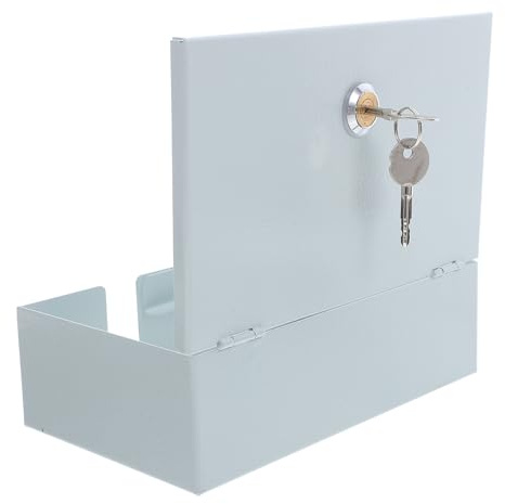NUOBESTY Scatola di Prese Elettriche Esterna in Metallo con Coperchio di Chiusura, Bloccabile, per Ricarica Veicoli Elettrici, Installazione a Incasso per Uso Pubblico e Privato