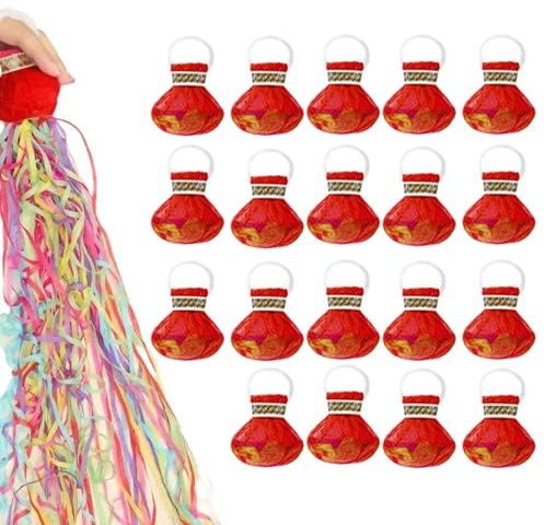 Serpentinas de mano – 20 piezas multicolor y fáciles de limpiar – petardos para bodas – para interiores al aire libre, cumpleaños, bodas, descuentos de graduación, ceremonias de apertura navideñas