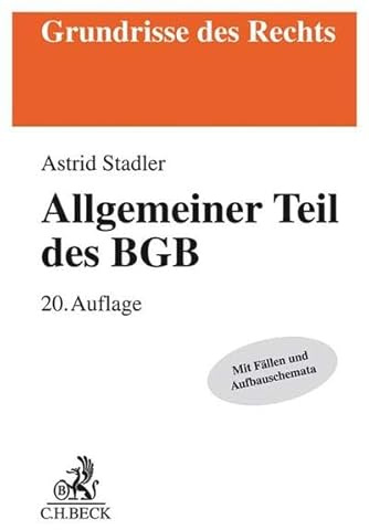 Allgemeiner Teil des BGB (Grundrisse des Rechts)