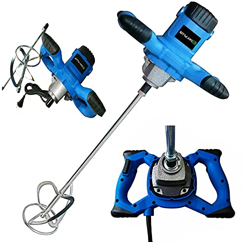 Rührwerk Mörtelrührer 6 Stufen Handrührgeräte Mischer Rührer Rührgerät Mörtelrührer Betonrührer Mörtel Betonrührer(Aufsatz 120mm,2600W,6-Gang-Getriebe)
