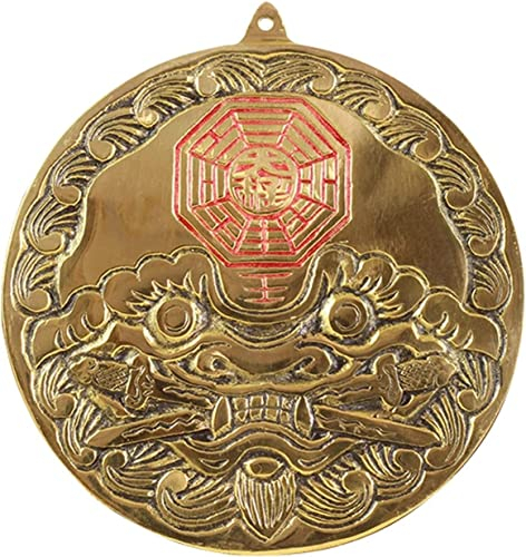 HEYONA Spiegel for Wall Decor, Bagua Mirror, Traditional Chinese Feng Shui Mirror, Taoist Buddism, Convex Mirror Bronze Mirror Feng Shui Mirror Crafts Tiger Head Mirror Convex (Size : 15cm)