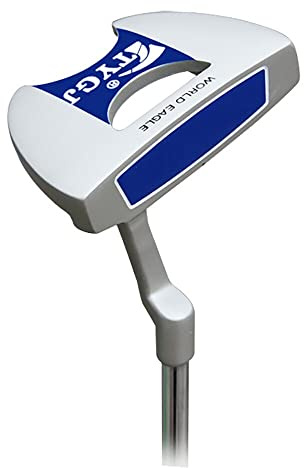 Putter de golf con cabeza de aleación de zinc, agarre de goma, medio redondo, para hombres y mujeres (putter azul)