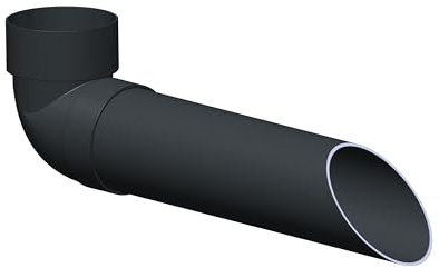 4Home&Garden | Einzelteile Dachrinnensystem RG 95 Typ 275 Fallrohr DN 60 | Kunststoff PVC Anthrazit | Verbinder Stutzen Rinnenhalter (Wasserspeier)