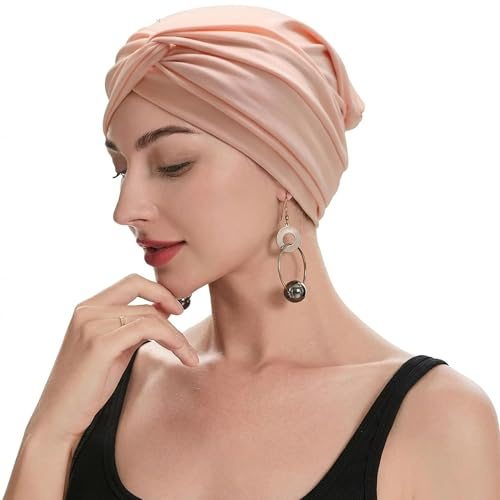 ZLYC Damen Chemo Kopfbedeckung Turban Headwrap Beanie Strickmützen | Afrikanischer Damen Turban