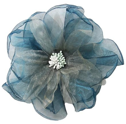 Kabelife 11CM Spitze Blume Brosche, Blume Haarspange, Blume Haarclip, Blumen Haarnadeln Haarblume Ansteckblume Haarblüte Haarschmuck(Grün)