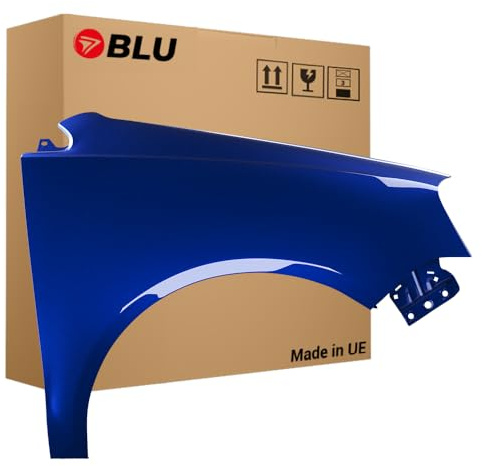 BLU Kotflügel Passend für Volkswagen Polo 9N3 IV 4 LIFT LD5Q Rechts Blau | 2005-2009 | Vorderseite Vorne | Lackiert | Einbaufertig