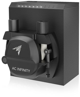 AC Infinity Peristaltic Dosing Pump, 10-Level Control with Adjustable 21 to 210 mL/min High Flow Rate, Roller Pump for Hydroponics, Aquariums, Scientific Labs
