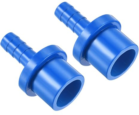 TA-VIGOR PVC Pipe Fitting, 8mm Barb x 20mm Spigot Straight Tube Adapter, Hose Barb Connector Quick for Water Hose, Irrigation, Garden, Plumbing Pipes (2PCS, Blue)
