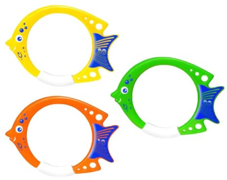 CRDARAAV Juego de 3 piezas de juguetes de buceo divertidos anillos subacuáticos para juegos de deportes acuáticos para niños