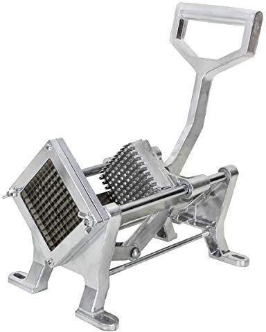 Beeketal 'BGM' Profi Gastro Pommesschneider aus Aluminium mit Edelstahl Messerklingen, Gemüseschneider mit 3 verschiedenen Würfelaufsätzen (0,8x0,8 cm / 1x1 cm/ 1,2x1,2 cm)