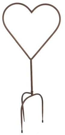 Small Rustic Metal Garden Heart Stake