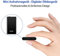 Mini Diktiergerät, TDW Mini Aufnahmegerät 8GB mit Mikrofon Digital Diktiergerät Klein USB Voice Recorder mit Kopfhörer für Aufzeichnung Vorlesung Treffen Interview, Schwarz
