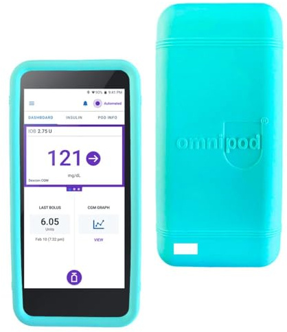 Omnipod 5 Gel Skin Case- Soft Silicone Cover Designed to Protect The Omnipod 5 Device (Aqua)