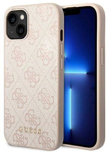 Guess GUHCP14SG4GFPI hülle für iPhone 14 6,1 rosa/pink Hard case 4G Metal Gold Logo