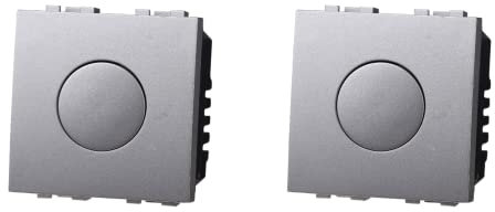 2 Pezzi Interruttore Touch Compatibile Con Bticino Living Light, Occupa 2 Moduli (Grigio)