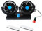 Auto Ventilator 12V Doppelkopf Autoventilator 2 Geschwindigkeiten Kühlender Ventilator 360 Grad Drehbar Elektrischer Auto-Ventilator für Wohnmobil, Boot