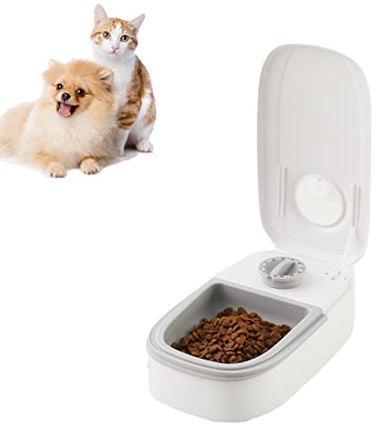 Automatic Pet Feeder with 48H Timer,Dry and Wet Food Dispenser for Cats Small Dogs,Portable Pet Feeder Station for Home Travel (Grey,1 Bowl)