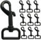 Vastsea 10 Pcs Gancho con Articulación Giratoria, Mosquetón Oval de Metal, Gancho mosquetón con articulación giratoria Aplica a Ganchos Giratorios Multiusos, para Sujetar Collares para Mascotas