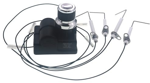 Universal-Grillzünder-Set für Blackstone 71,1 cm Grillplatte, 4 Ausgänge AA-Batterie, Zündzünder mit hohem Zündkerzendraht, Ersatz-Kits