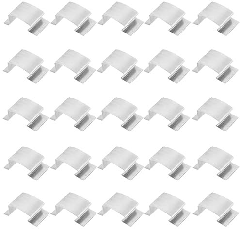 Clip in vetro per serra – 25 morsetti per serra in acciaio inox | Supporti di fissaggio resistenti in metallo antiruggine per telai da giardino, verande all'aperto, vivai, riparazioni di strutture