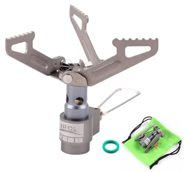 BRS BRS 3000T Réchaud à gaz portable en titane ultra léger avec 1 joint torique de secours supplémentaire