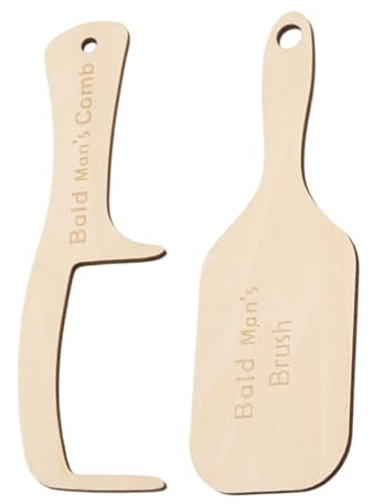 Juego de bromas de peine para hombre calvo, cepillo de peinado sin pelo para hombres, peines humorísticos sin dientes, cepillo y pulidor, herramienta novedosa para adelgazar el cabello