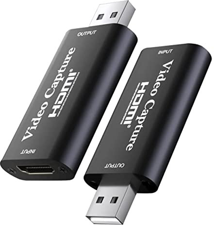 Audio Video Capture Cards, HDMI Video Capture Card Streaming HDMI to USB2.0 Record via DSLR Camcorder Action Cam comes,Plug and Play