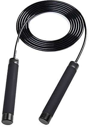 PIAOLING Corda Regolabile di Salto, Fitness e Esercizio di Perdita di Peso, Corda da Salto Professionale con carico dedicato (Color : Black)