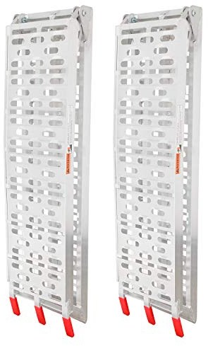 Fogmiea 2X Auffahrrampe,Faltbare Verladerampe, rutschfeste Verladeschiene, Aluminium Laderampe, 680 kg Tragfähigkeit,Auto Laderampe,Motorradrampe