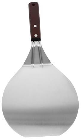 Mikinona Spatule à Pizza Acier Inoxydable Avec Manche Outil De Cuisson Polyvalent Pour Pizza Et Conception Demi-rond Pour Levage Facile
