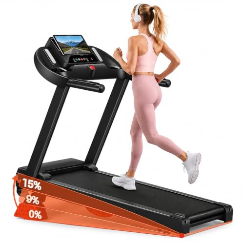 SUIUOI Cinta de Correr Plegable con Inclinación 15% – Motor Brushless 3.0HP, Inclinación 10-15%, Triple Amortiguación, 12+3 Modos, Seguro, Compacto y Familiar