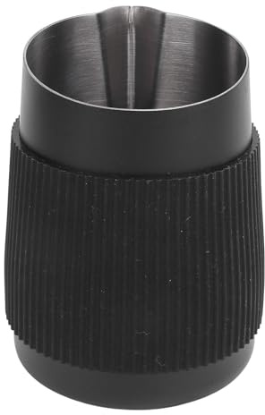 TYTOGE Brocca per Schiuma di Latte, Acciaio Inossidabile da 420 Ml con Isolamento Sottovuoto a Doppia Parete, Elegante Motivo Spazzolato, Parete Interna Liscia per caffè, Cappuccino,