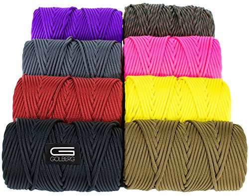Golberg Type IV Paracord 340 kg – 100 % Nylon – (Imperial Red, 30 m)
