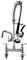 Commercial Pre-Rinse Kitchen Sink Taps with Pull Down Sprayer 7 Inch Center Mixer Faucets Dish Washing Brass Constructed Polished Chrome 7Center Deck Mounted add-on 8 Swing Spout,5809