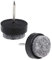 sourcing map Almohadilla Deslizante de Fieltro, Protector de Pata de Mesa, Silla para Clavar en Muebles 17mm Negro Dia 36 Piezas