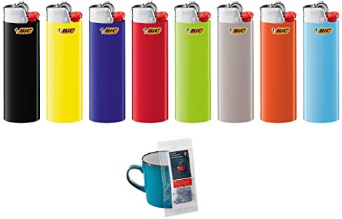 10 Stück Feuerzeuge Neutral mit Zündstein BIC Maxi J26