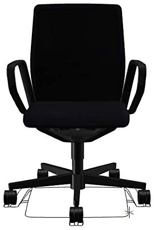 Sedus Line Konferenzstuhl mittelhoch, ergonomisch, automatische Gewichtsanpassung (Schwarz)