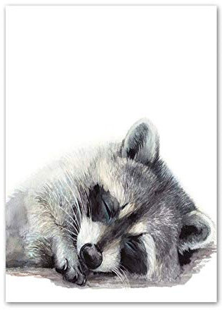 LCSLDW Leinwanddruck Nettes Tier Kinderzimmer Wandkunst Leinwand Malerei Nordic Poster Und Drucke Wandbilder Baby Kinderzimmer Schlafzimmer Dekor, Wie Gezeigt, 15X20Cm Ohne Rahmen