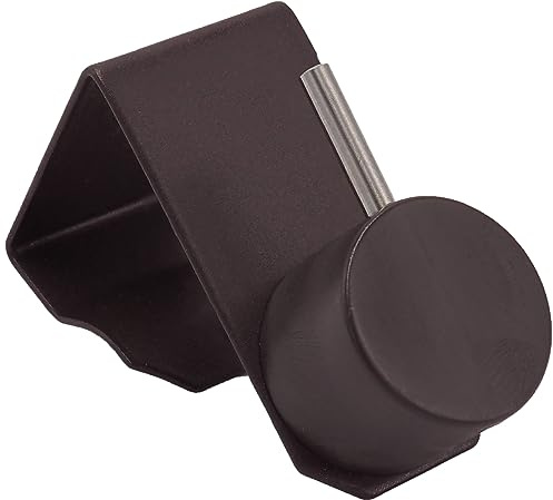 dekondo 10x Fensterhaken/Dekohaken/Fensterklipp/Fensterclip für Gardinenstangen/Vitragenstangen/Scheibengardinen (sowohl seitlich als auch Oben zu befestigen), braun (20-25mm Fensterdicke)